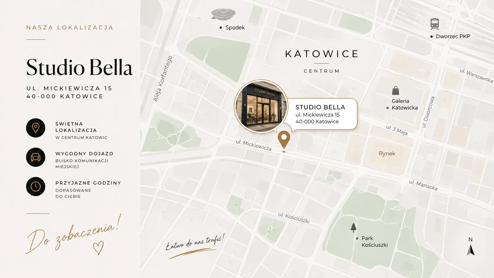 loklalizacja studio bella katowice